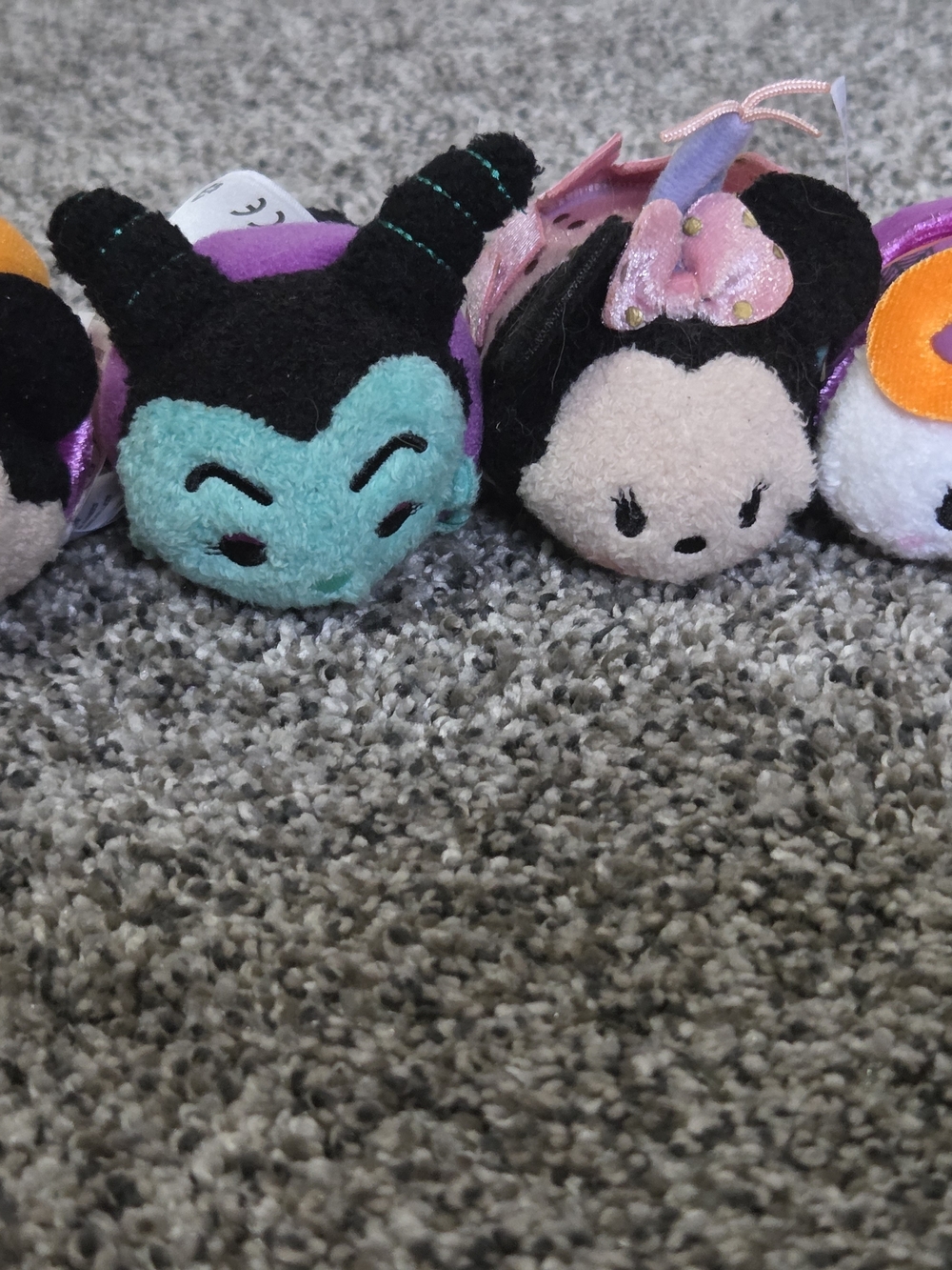 Disney Tsum Tsum Mini Plush Lot Halloween Mickey Minnie Donald Maleficent Tags